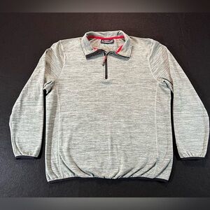 Avalanche Men’s Large 1/4 Zip Pullover Sweatshirt Gray Stretch Activewear